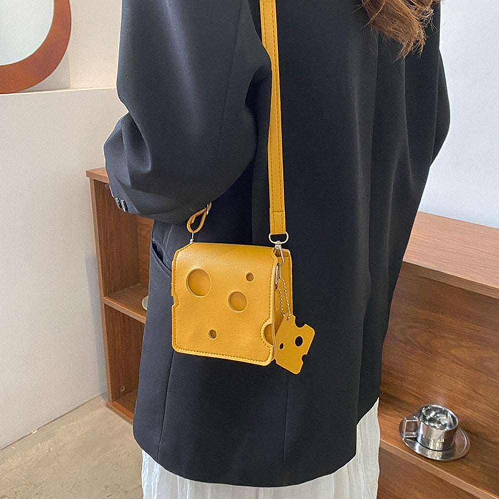 Cheese Shaped Mini PU Leather Bag - Bags from Dear Cece - Just £14.99! Shop now at Dear Cece