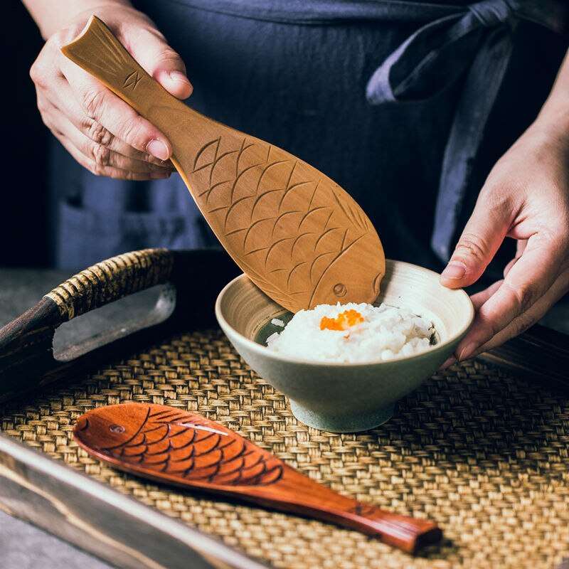 Japanese Fish Wooden Rice Spoon - kitchen Accessories from Dear Cece - Just £4.99! Shop now at Dear Cece