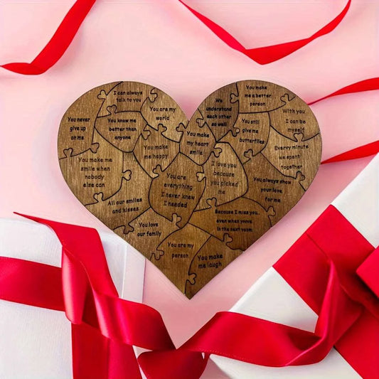 Reasons Why I Love You Wooden Heart Puzzle - puzzles from Dear Cece - Just £12.99! Shop now at Dear Cece