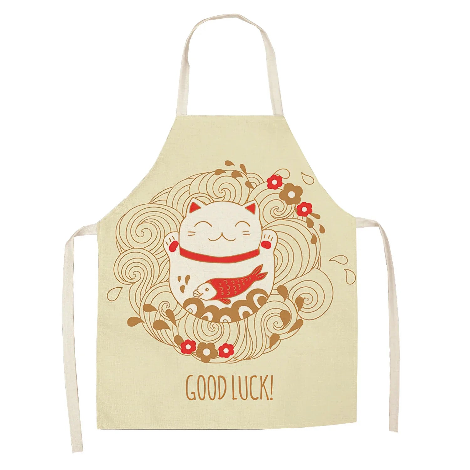 Japanese Lucky Cat Sushi Apron - Apron from Dear Cece - Just £16.99! Shop now at Dear Cece