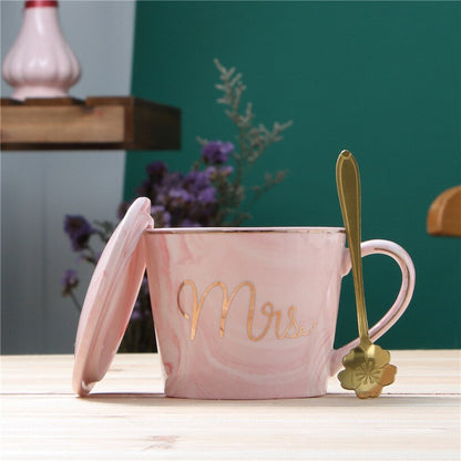 Ceramic Mr & Mrs Marble Mug Set - His and Hers Gift Set - Mugs from Dear Cece - Just £14.99! Shop now at Dear Cece