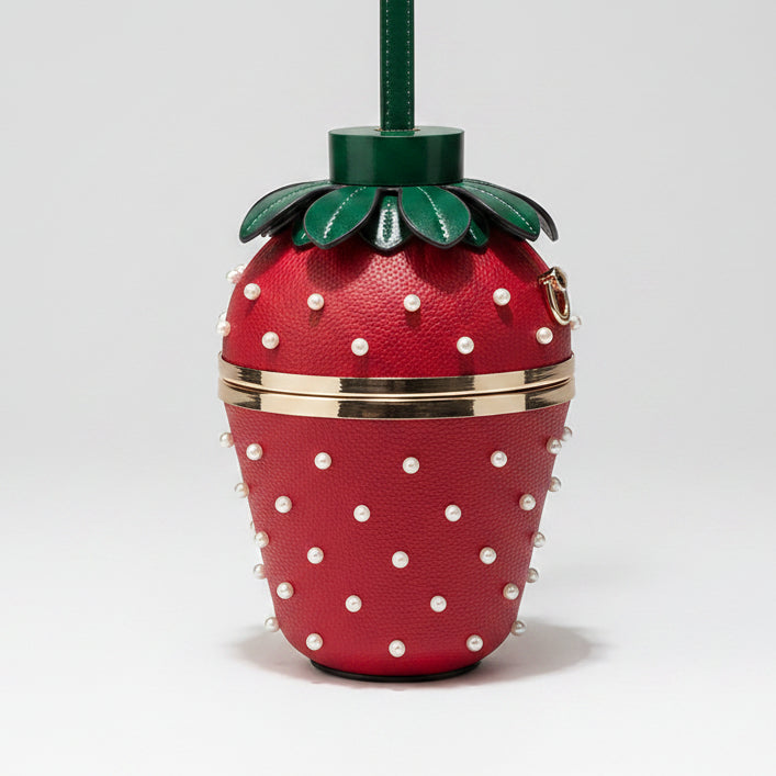 Strawberry Evening Clutch Bag Statement Mini Handbag