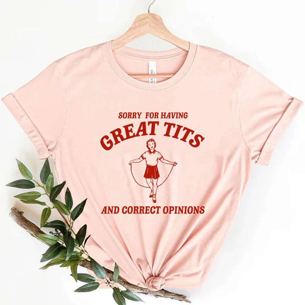 Great Tits, Correct Opinions Womens T-Shirt - T Shirts from Dear Cece - Just £17.99! Shop now at Dear Cece