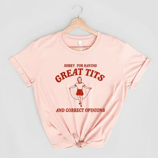 Great Tits, Correct Opinions Womens T-Shirt - T Shirts from Dear Cece - Just £17.99! Shop now at Dear Cece