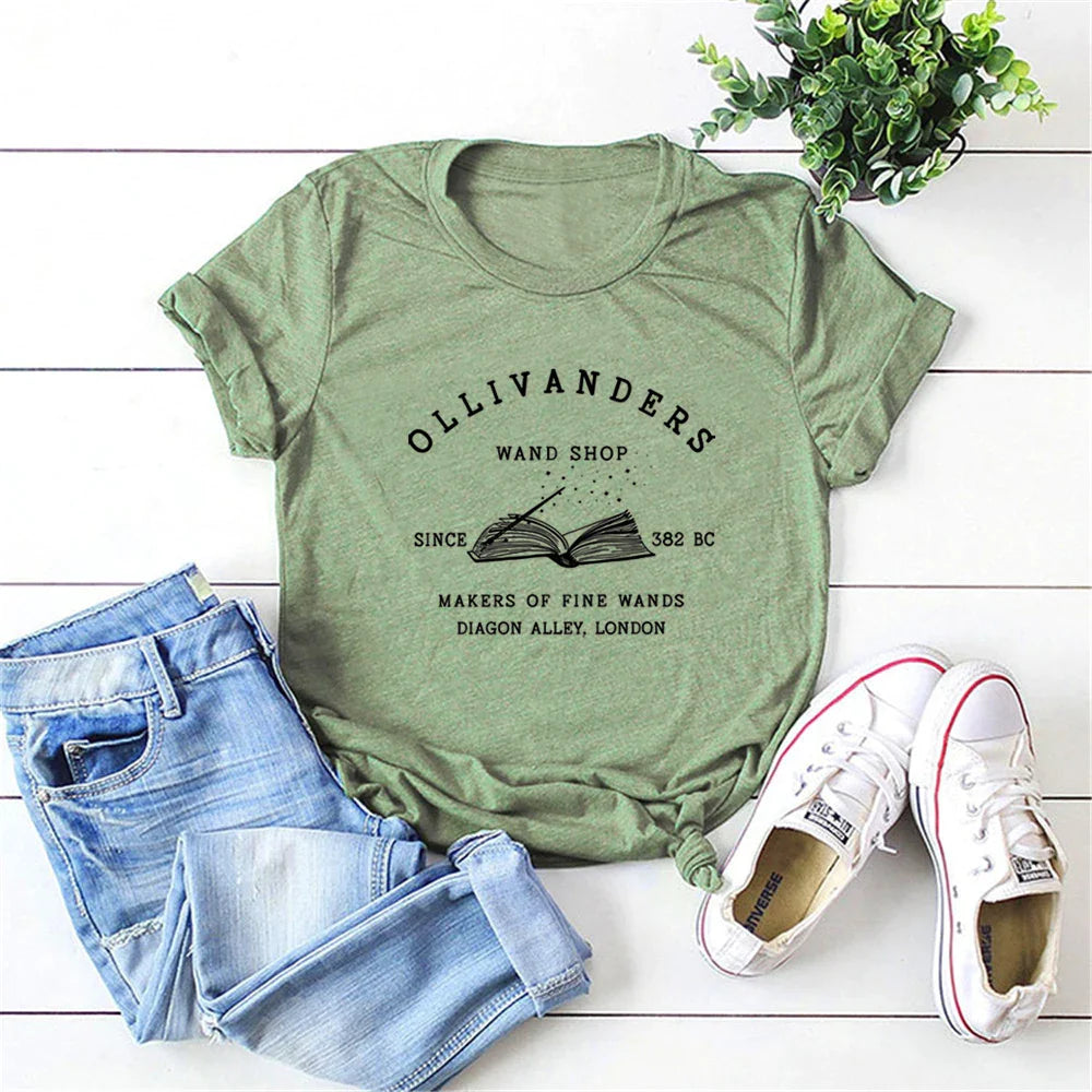 Ollivanders Wand Shop Harry Potter Graphic T-Shirt - T Shirts from Dear Cece - Just £18.99! Shop now at Dear Cece