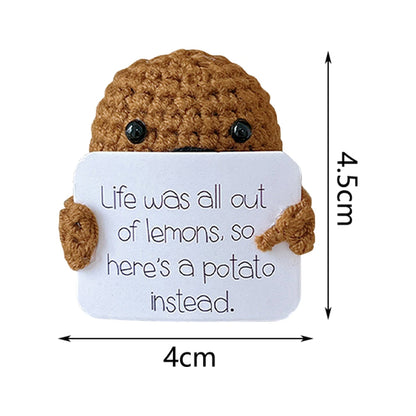 Positive Potato Crochet Knitted Ornament - Ornaments from Dear Cece - Just £8.99! Shop now at Dear Cece