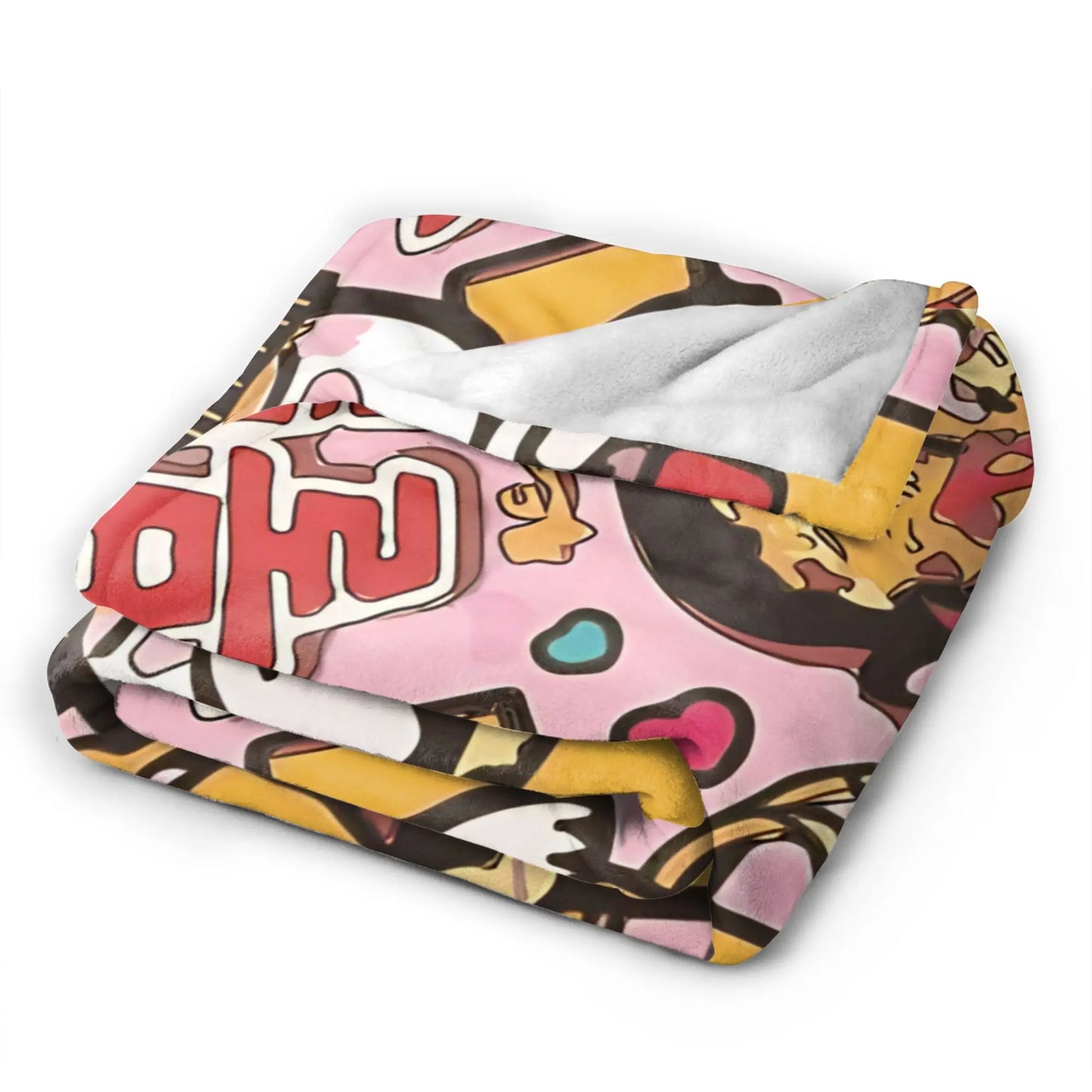 Colorful bandana with abstract design on a white background