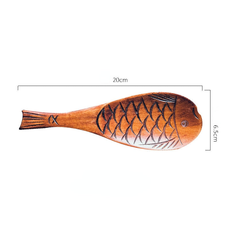 Japanese Fish Wooden Rice Spoon - kitchen Accessories from Dear Cece - Just £4.99! Shop now at Dear Cece