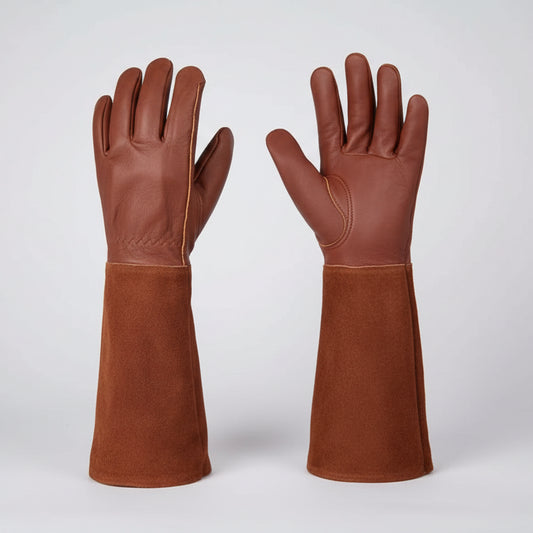 Long Leather Gardening Safety Gloves - Gloves from Dear Cece - Just £21.99! Shop now at Dear Cece
