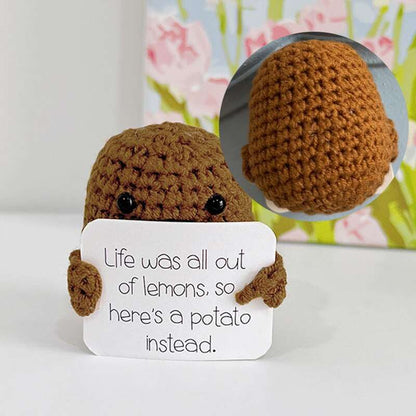 Positive Potato Crochet Knitted Ornament - Ornaments from Dear Cece - Just £8.99! Shop now at Dear Cece