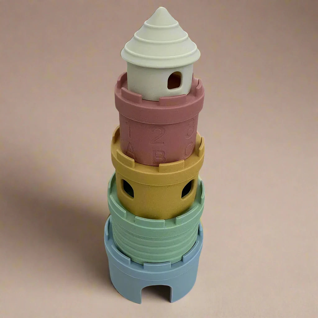 Toy Castle Silicone Stacking Cups cut out