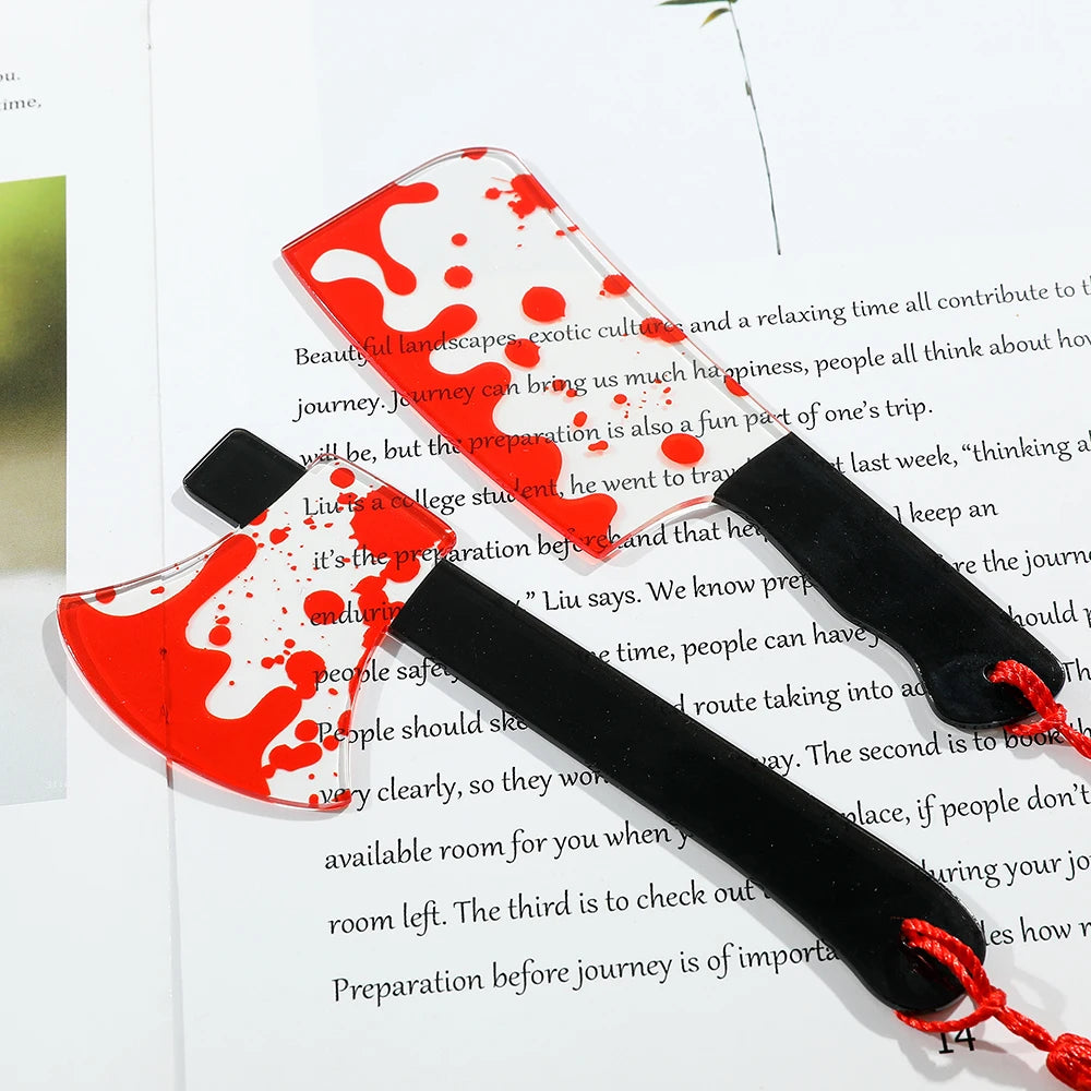 Creepy Paper Serial Killer Knife Bookmark