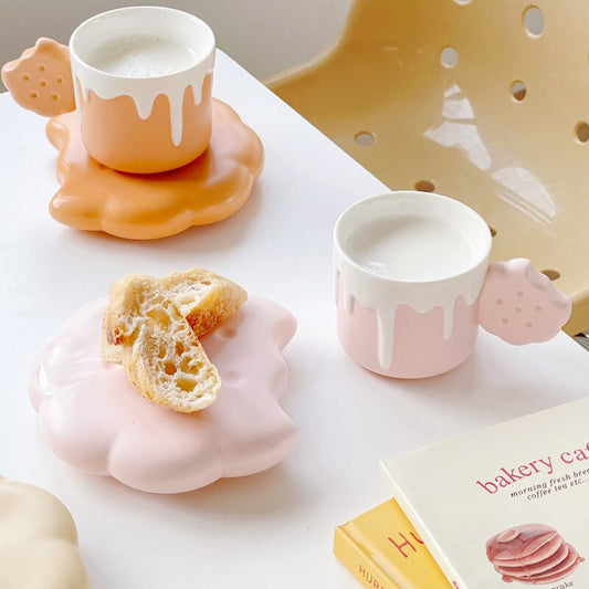 Cookie Coffee Cup & Saucer Set - Mugs from Dear Cece - Just £25.99! Shop now at Dear Cece