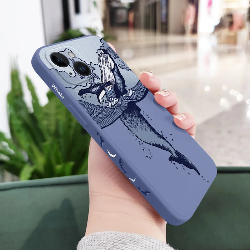 Cosmic Whale Jumping Silicone iPhone Case - phone case from Dear Cece - Just £12.99! Shop now at Dear Cece