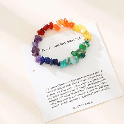 Natural Stone Seven Chakra Bracelet - Bracelets from Dear Cece - Just £7.99! Shop now at Dear Cece