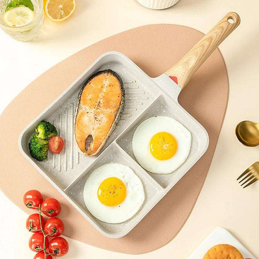 3 In 1 Non-Stick Breakfast Frying Pan - kitchen Accessories from Dear Cece - Just £39.99! Shop now at Dear Cece