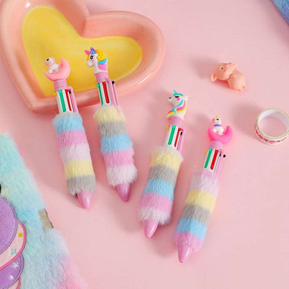 2PCS 6 Colour Fluffy Unicorn Ball-point Pen - Pens from Dear Cece - Just £7.99! Shop now at Dear Cece