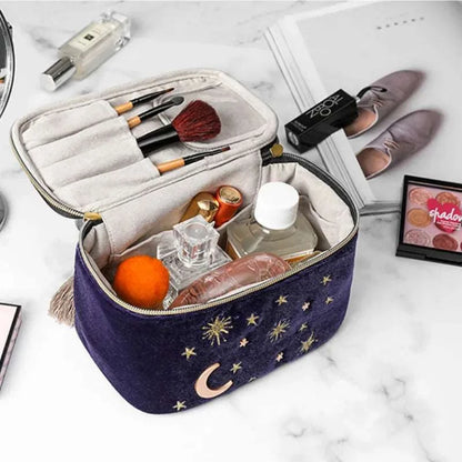 Navy Velvet Cosmic Cosmetic Bag - cosmetic bags from Dear Cece - Just £22.99! Shop now at Dear Cece