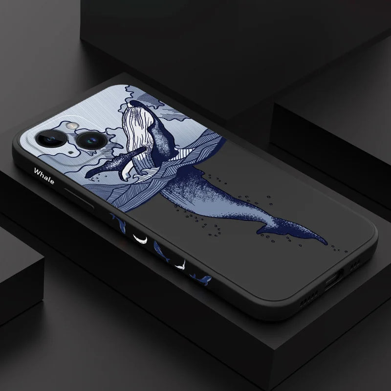 Cosmic Whale Jumping Silicone iPhone Case - phone case from Dear Cece - Just £12.99! Shop now at Dear Cece