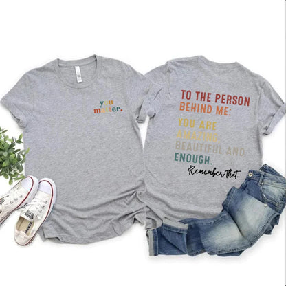 You Matter Positive Message Graphic T-Shirt -  from Dear Cece - Just £16.99! Shop now at Dear Cece