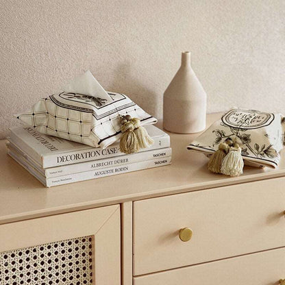 Bedside Table Tissue Box Holder - Art Deco Style Luxury Canvas - Tissue Box Holder from Dear Cece - Just £24.99! Shop now at Dear Cece