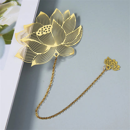 Lotus Leaf Cheese Plant Metal Bookmark