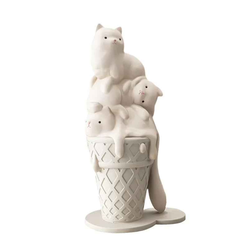 Ice Cream Melting Cat Sculpture - Home Decor from Dear Cece - Just £34.99! Shop now at Dear Cece