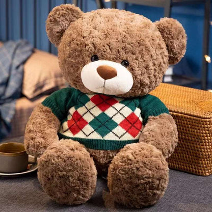 green Christmas Teddy Bear with Jumper