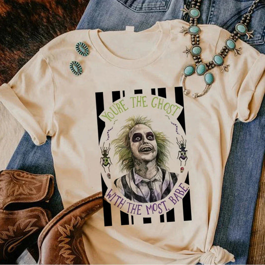 Halloween BeetleJuice Cartoon Womens T-shirt