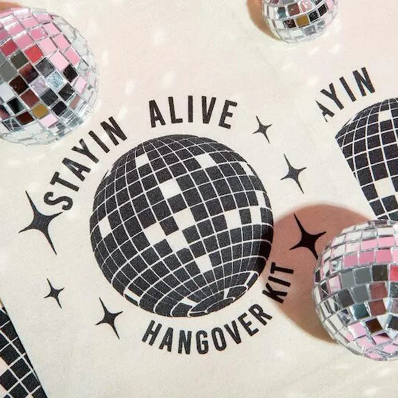 Stayin Alive Hangover Kit Bags - Wedding Party Favours - Wedding Favours from Dear Cece - Just £14.99! Shop now at Dear Cece