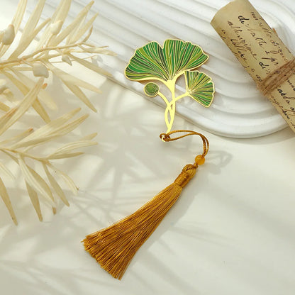 beautiful plant bookmark - metal