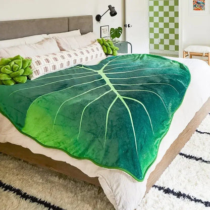 Super Soft Giant Leaf Plant Blanket - Blankets & Throws from Dear Cece - Just £19.99! Shop now at Dear Cece