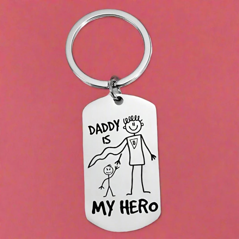 Hero Dad keychain