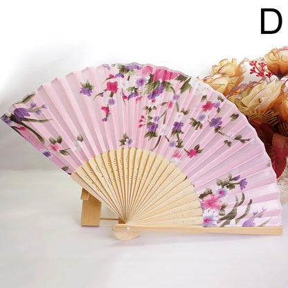 Vintage Chinese Silk Folding Bamboo Fan - Fan from Dear Cece - Just £9.99! Shop now at Dear Cece