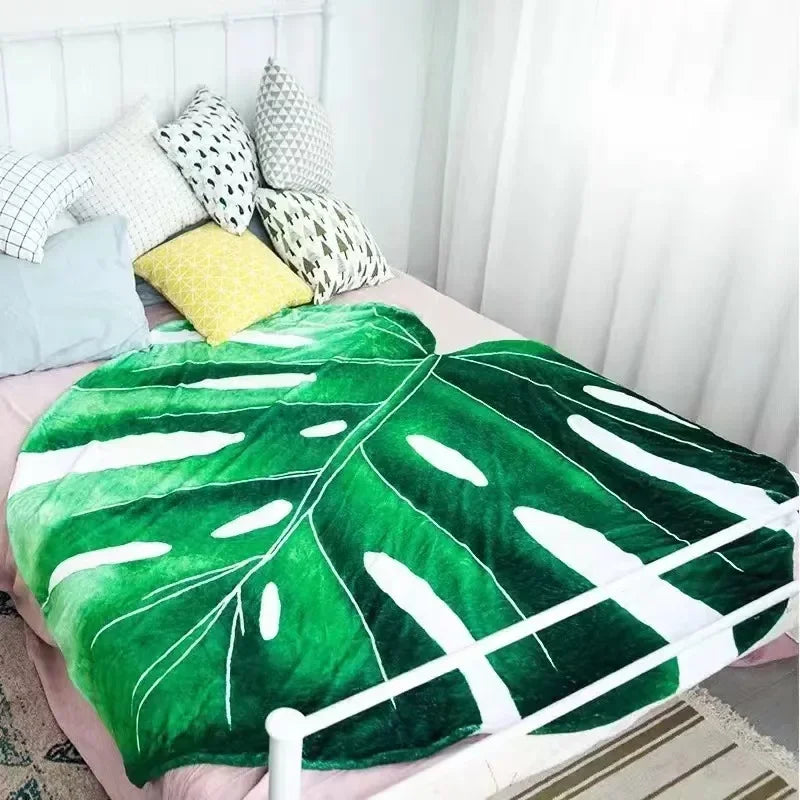 Super Soft Giant Leaf Plant Blanket - Blankets & Throws from Dear Cece - Just £19.99! Shop now at Dear Cece