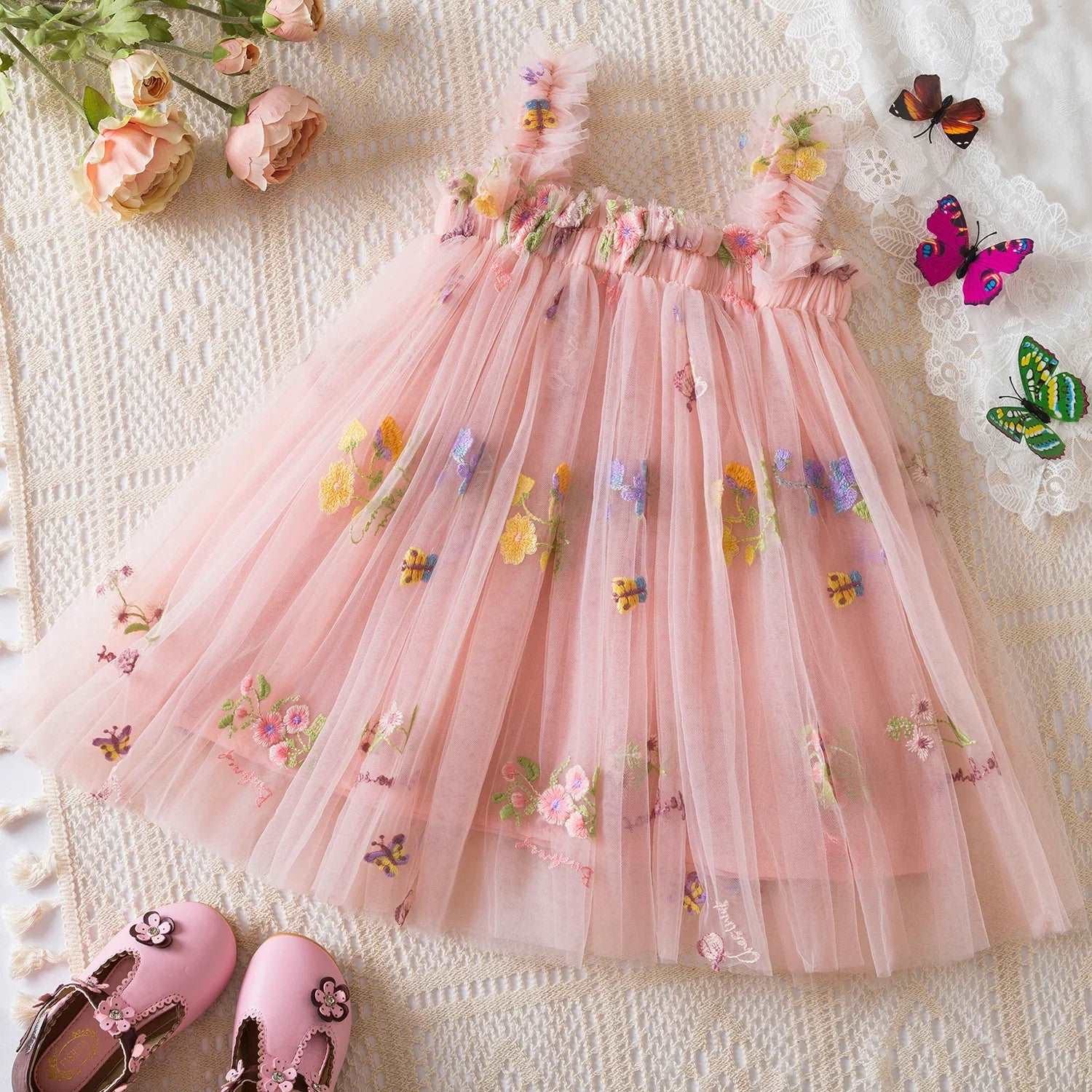 Pink fairy princess dress for girls