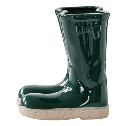 Ceramic Wellington Boot Flower Vase - Vase from Dear Cece - Just £34.99! Shop now at Dear Cece