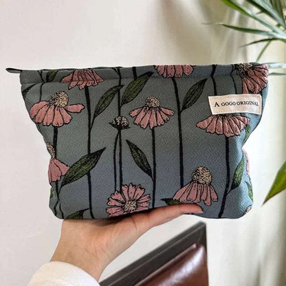 Embroidered Jacquard Clutch Makeup Cosmetic Bag - cosmetic bags from Dear Cece - Just £14.99! Shop now at Dear Cece