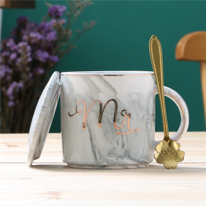 Ceramic Mr & Mrs Marble Mug Set - His and Hers Gift Set - Mugs from Dear Cece - Just £14.99! Shop now at Dear Cece