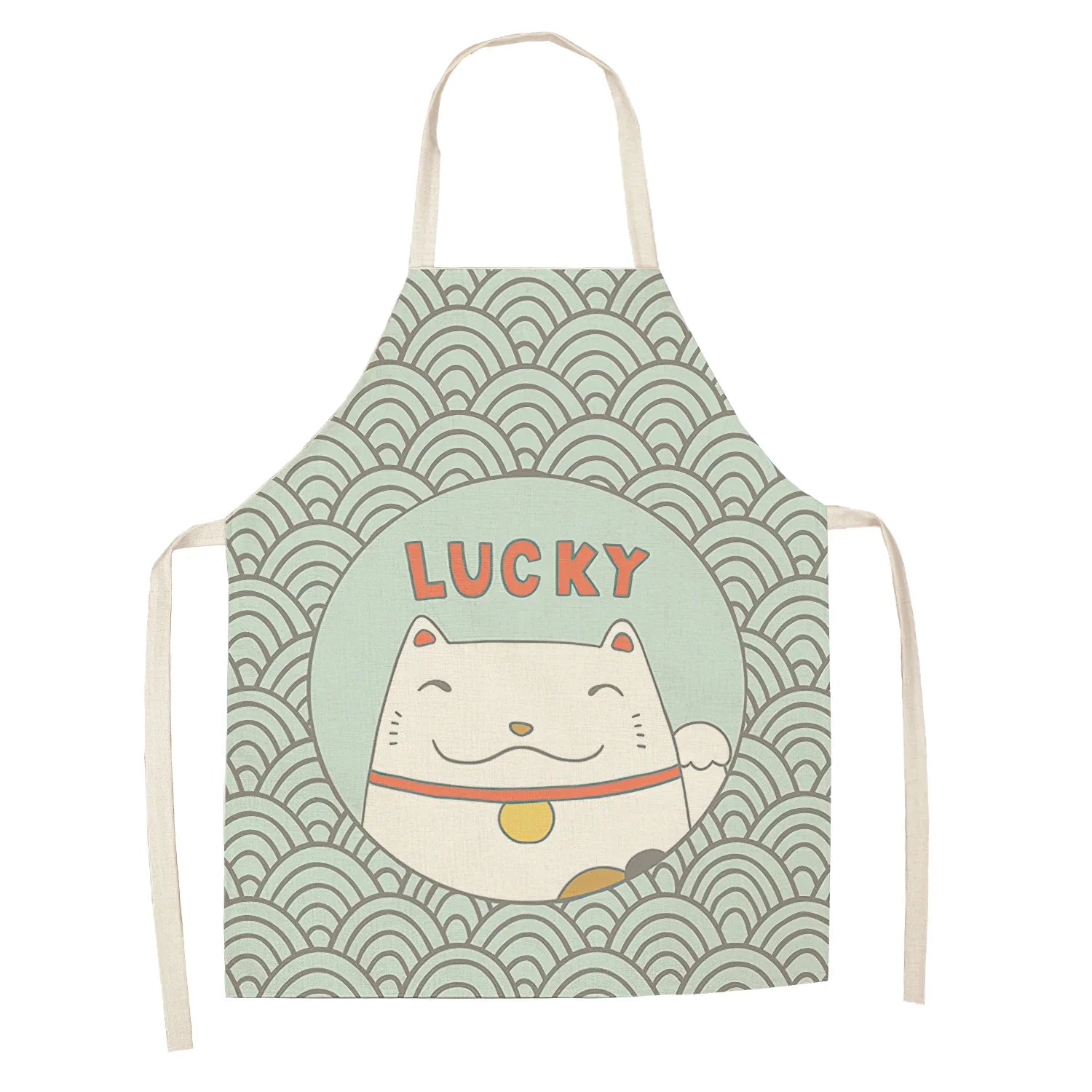 Japanese Lucky Cat Sushi Apron - Apron from Dear Cece - Just £16.99! Shop now at Dear Cece