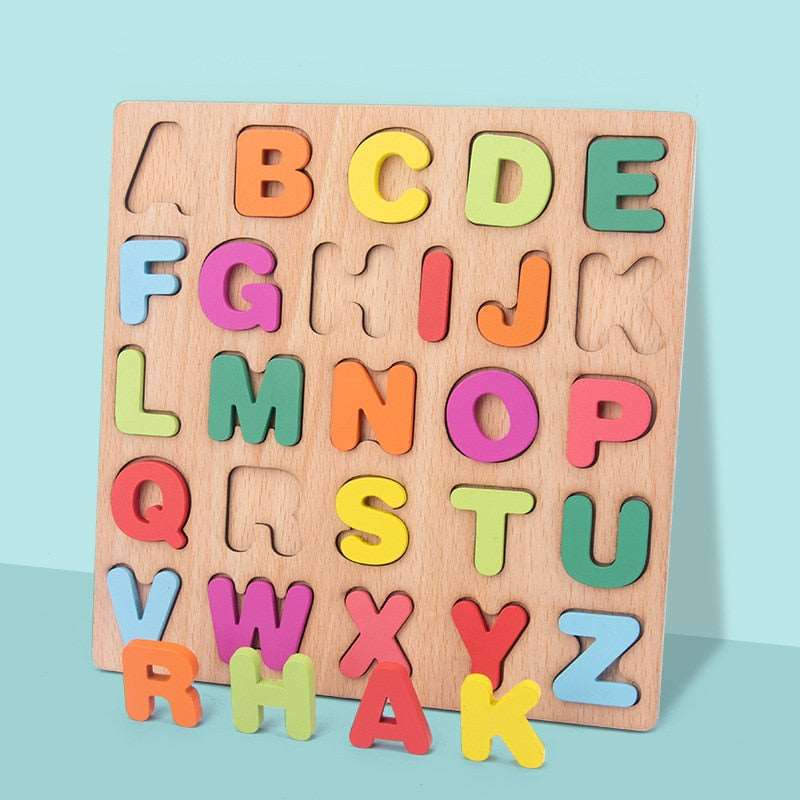 Alphabet & Number Wooden Puzzle - Montessori Toys from Dear Cece - Just £12.99! Shop now at Dear Cece