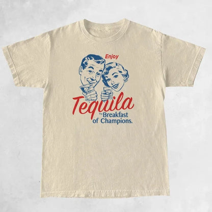 Enjoy Tequila Retro Graphic T-Shirt - T Shirts from Dear Cece - Just £17.99! Shop now at Dear Cece