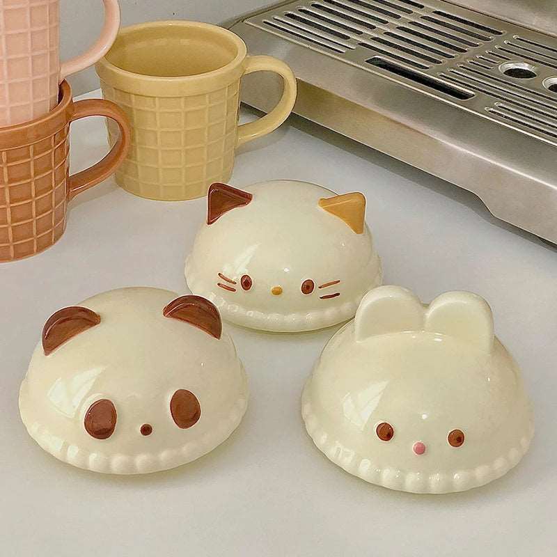 Cute Animal Waffle Mug with Lid - Cat Bunny Bear - Mugs from Dear Cece - Just £19.99! Shop now at Dear Cece