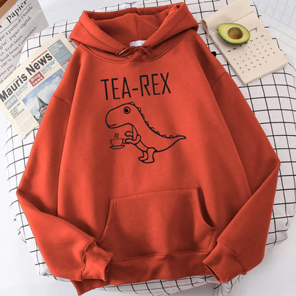 Tea Rex Dinosaur Print Hoodie - Hoodies from Dear Cece - Just £24.99! Shop now at Dear Cece