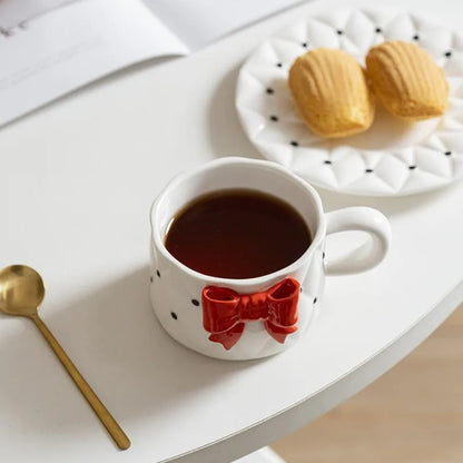 Quilted Bowtie Ceramic Coffee Mug - Mugs from Dear Cece - Just £19.99! Shop now at Dear Cece