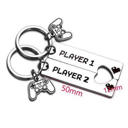 Gamer Couple Keychain Player 1 and Player 2 - His and Hers gift - Keychains from Dear Cece - Just £8.99! Shop now at Dear Cece