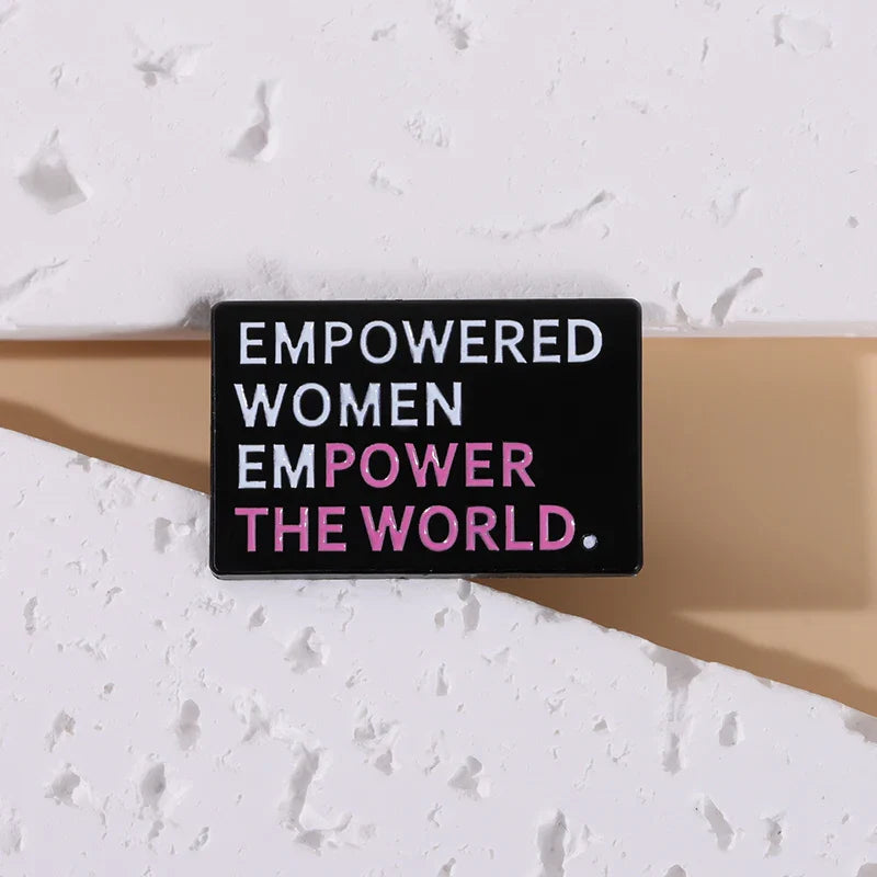 Empowered Women Empower the World Enamel Pin - Brooches from Dear Cece - Just £7.99! Shop now at Dear Cece