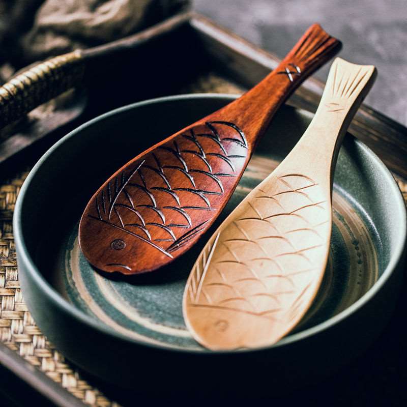 Japanese Fish Wooden Rice Spoon - kitchen Accessories from Dear Cece - Just £4.99! Shop now at Dear Cece