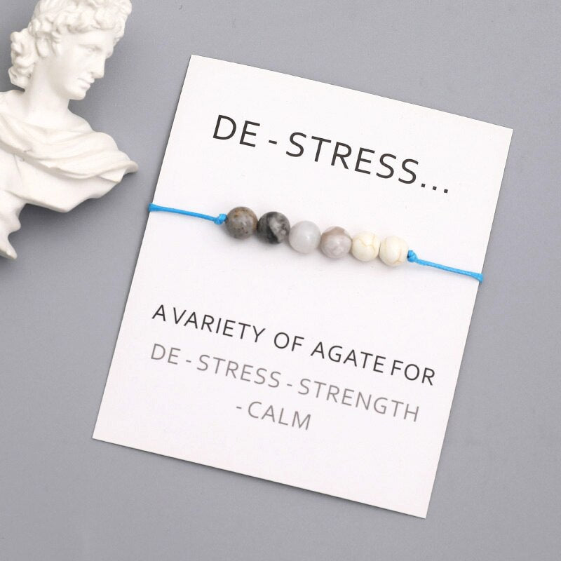 De-Stress White Agate Healing Bracelet - Bracelets from Dear Cece - Just £8.99! Shop now at Dear Cece