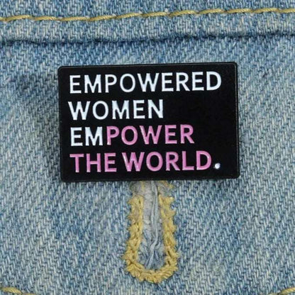 Empowered Women Empower the World Enamel Pin - Brooches from Dear Cece - Just £7.99! Shop now at Dear Cece